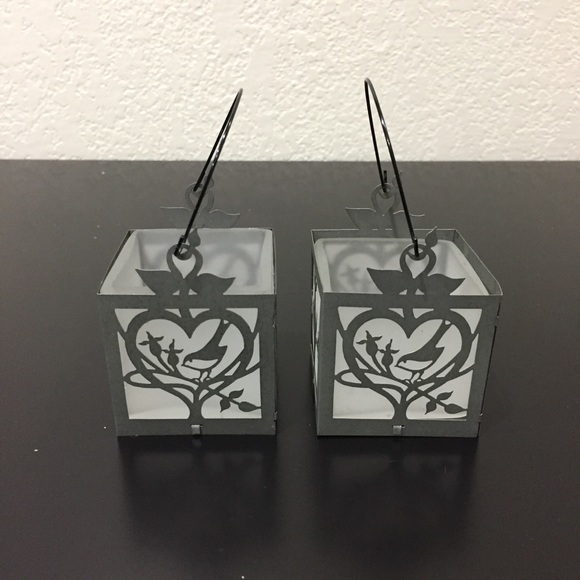 2 Metal and Glass Tealight Candleholder - Picture 2 of 5